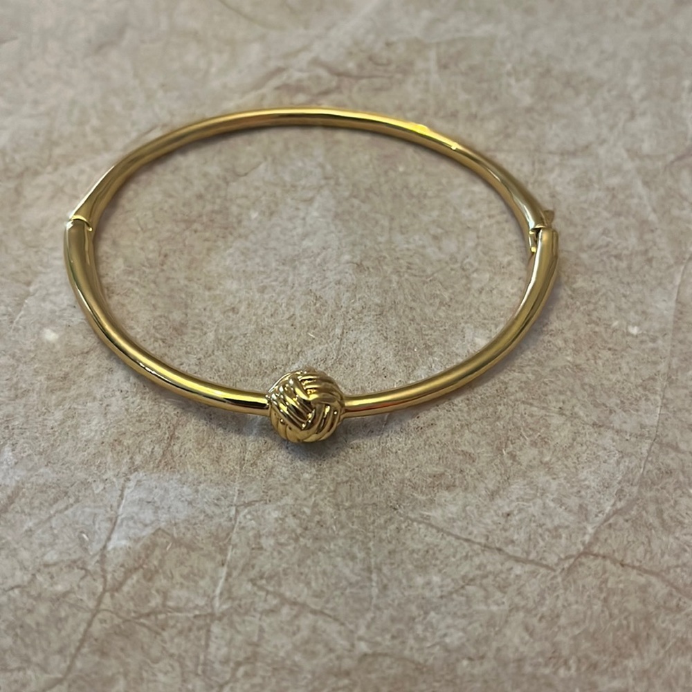 NWOT Kate Spade Knotted Rope Ball Hinged Bracelet
